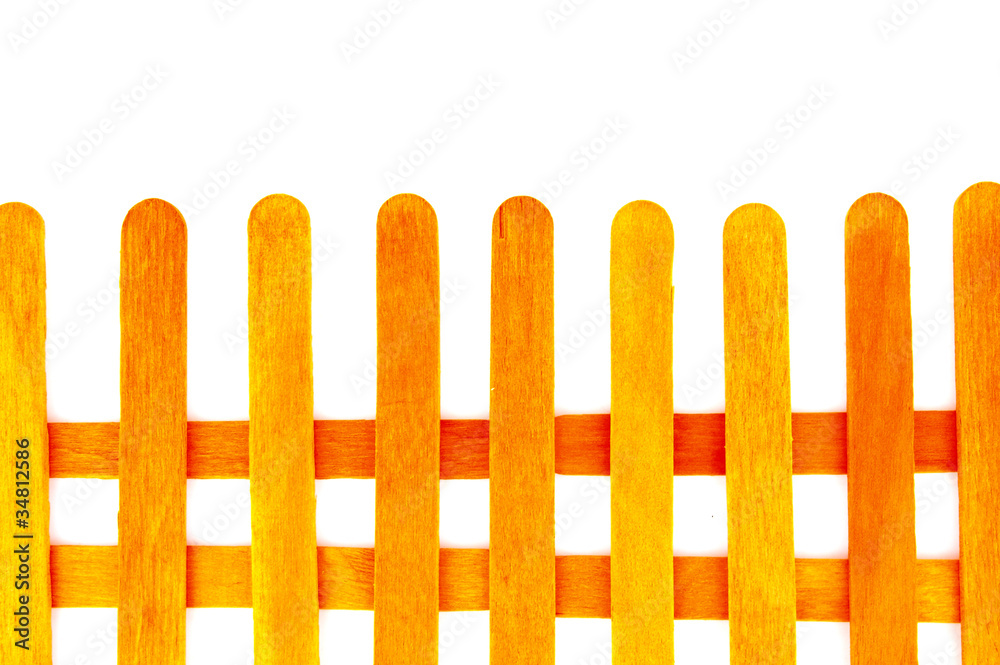 Orange Wooden fence