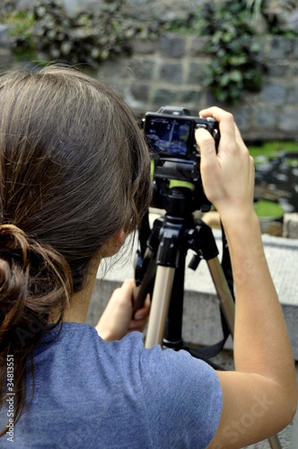 jeune femme photographe photo