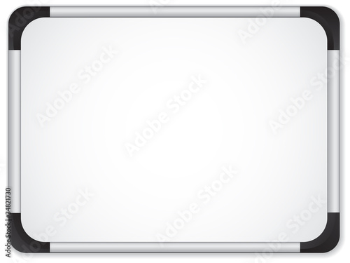 Whiteboard Metal Border. Insert your message