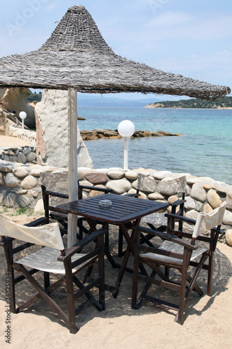 Table on the beach