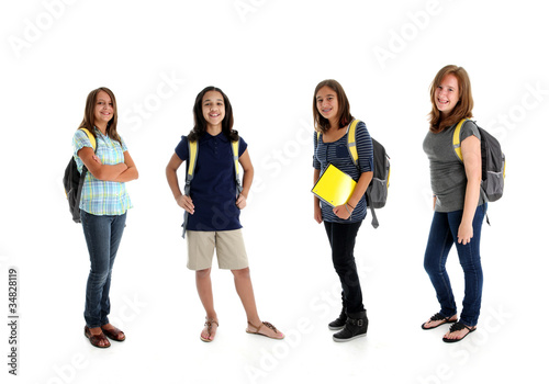 Girl On White Background