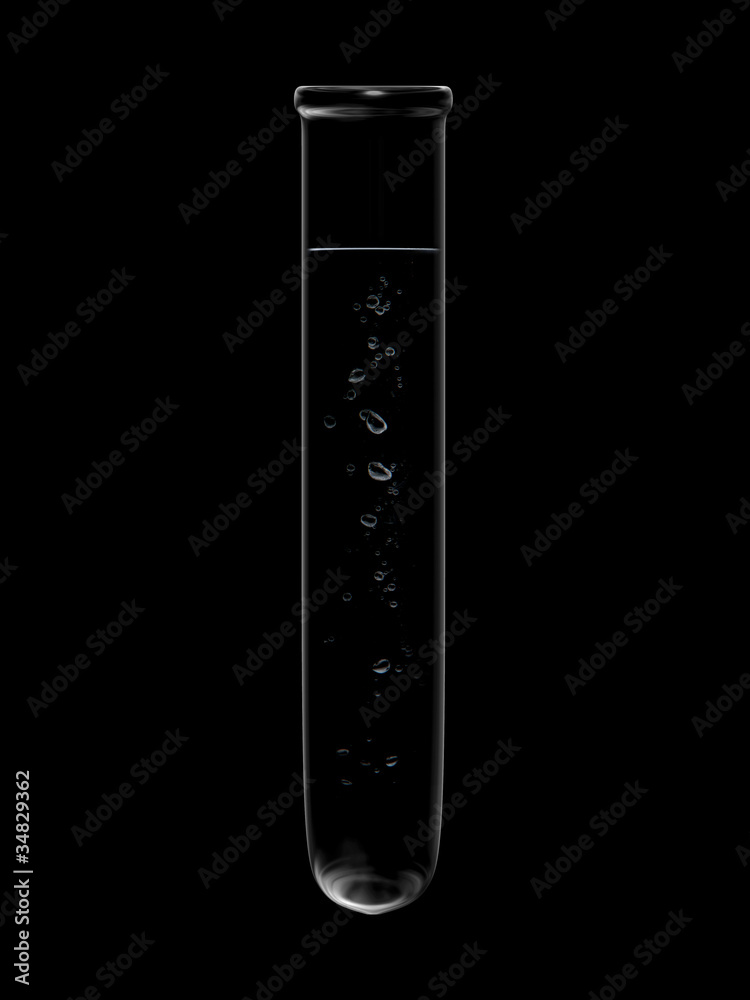 Reagenzglas voll mit Blasen Reagenzglas voll mit Blasen