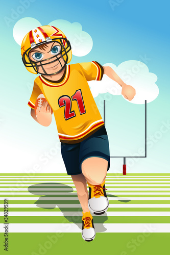 Boy playing football