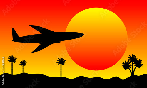 Plane in the sky