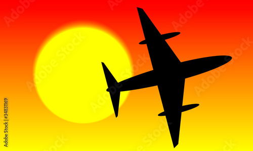 Plane in the sky