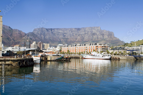 Harbour and Table Mountain in Cape Town, South Africa