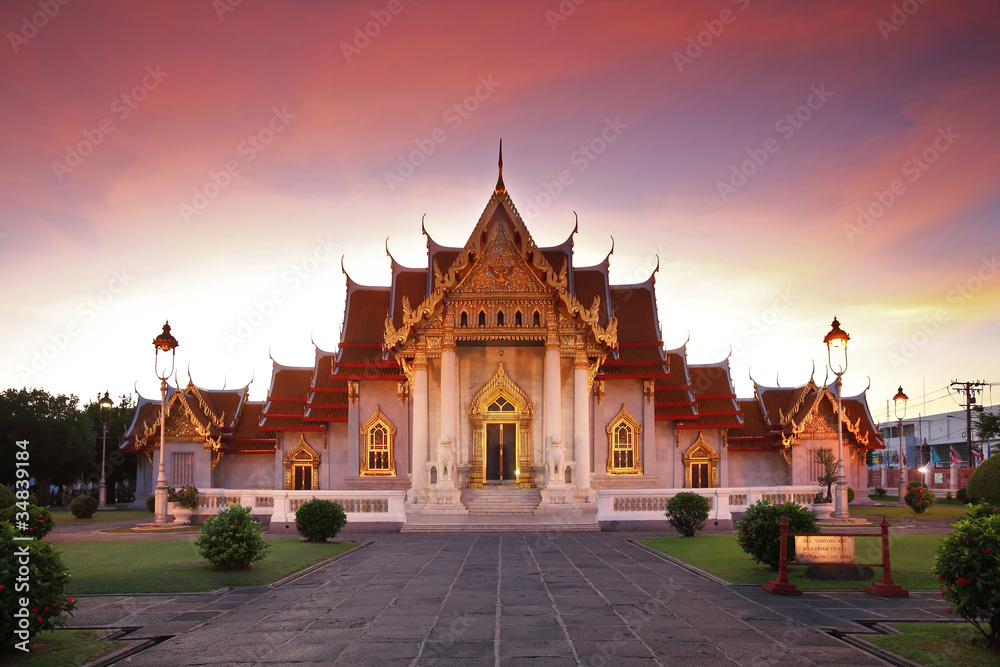 Marble Temple in Bangkok Thailand