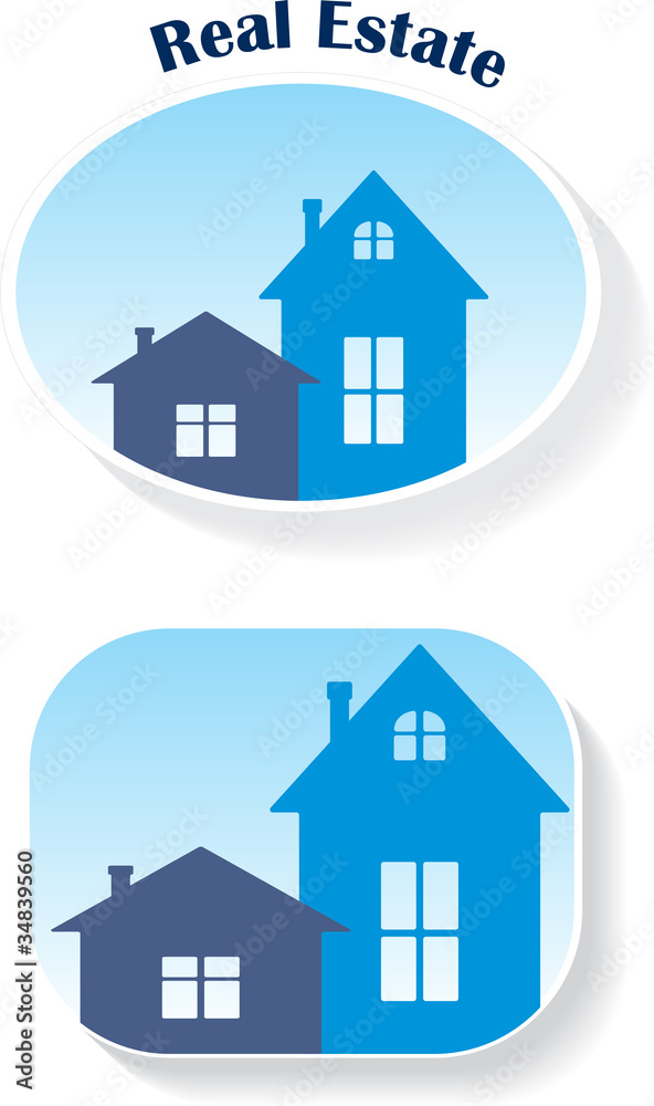 Real Estate (icons), vector illustration