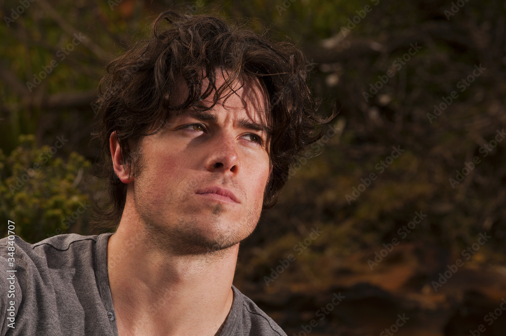 Young man deep in thought Young man deep in thought