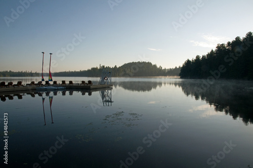 Evening reflection at holiday resort