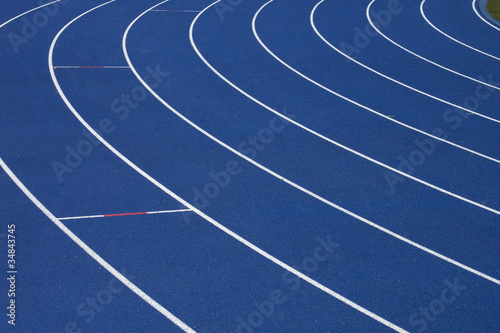Blue background of a racetrack