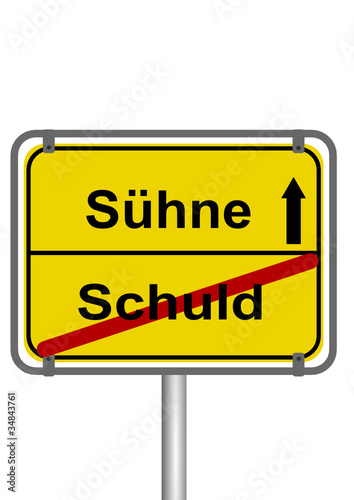 Schild Sühne