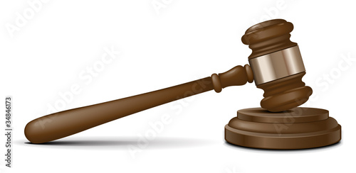 Vector judge gavel
