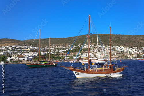 Moored yachts, Bodrum, Turkey