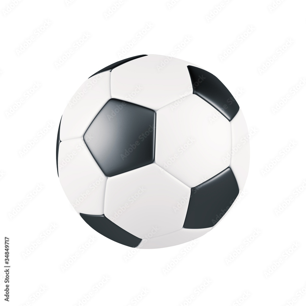 Leather soccer ball isolated on white background Leather soccer ball isolated on white background