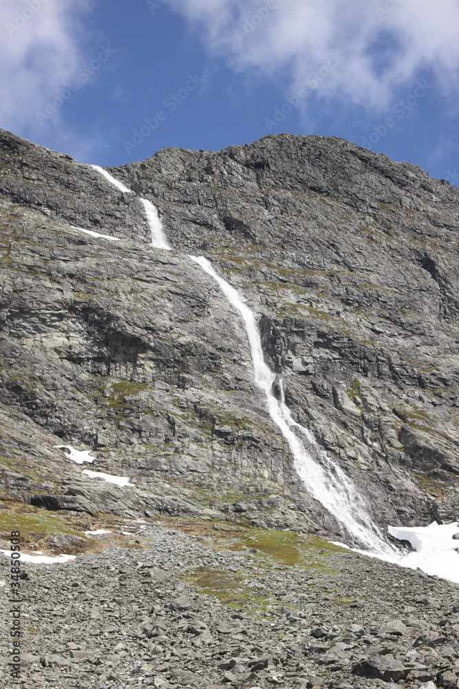 wild streams and waterfalls of Norway in summer wild streams and waterfalls of Norway in summer