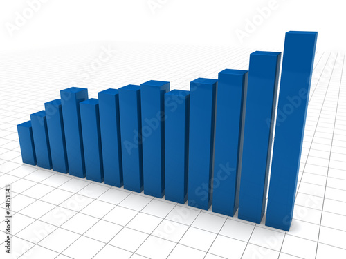 3d graph blue