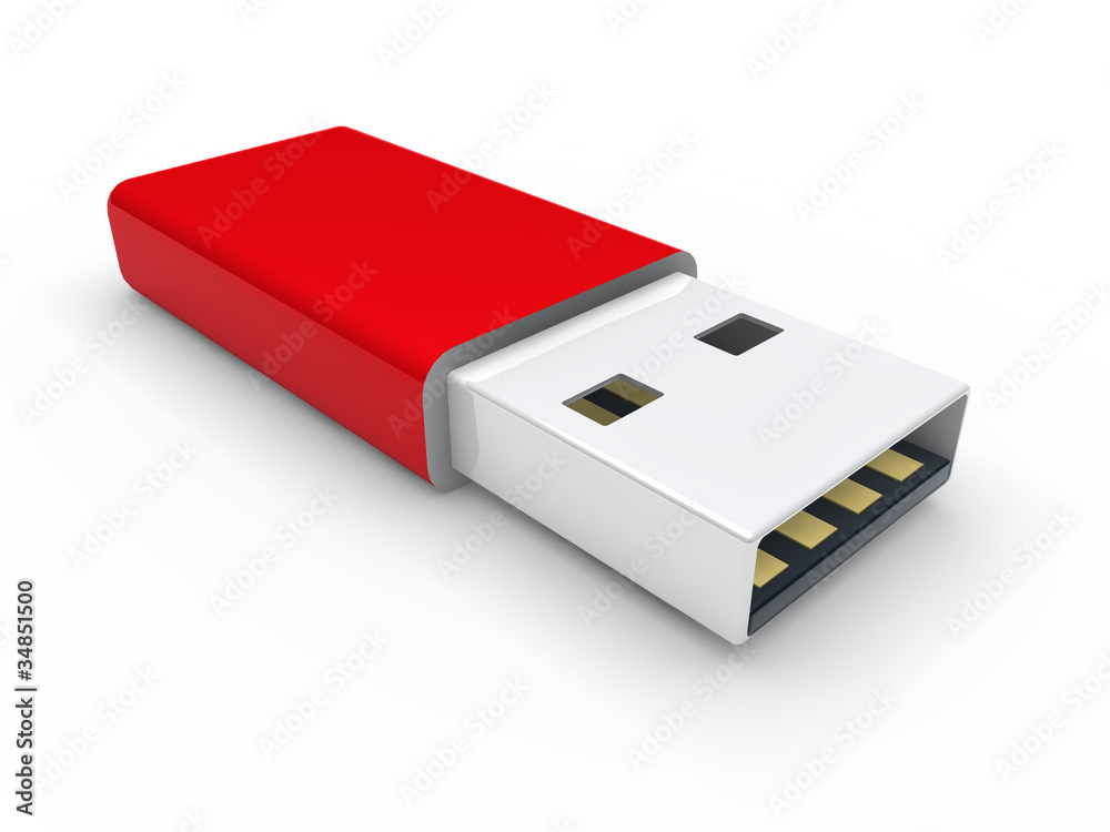 3d usb stick red 3d usb stick red