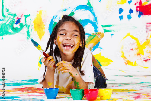 Girl  with a paintbrush