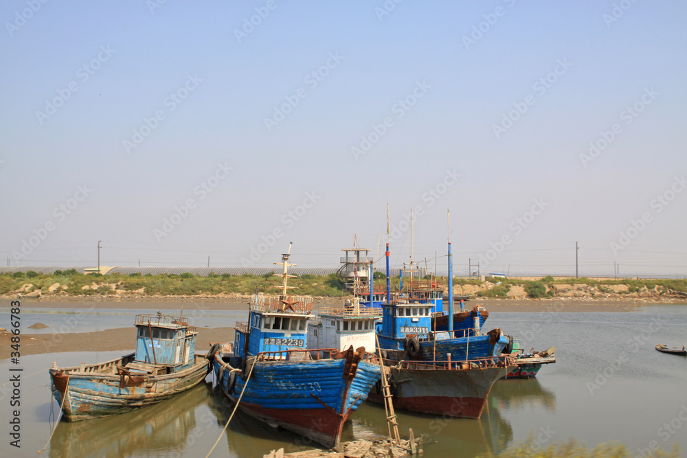 ships in the fishing port terminal