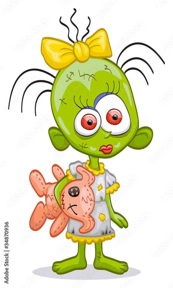 Fototapeta premium Little zombie-girl