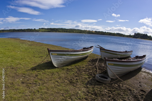 barche a riva, glensgow,irlanda