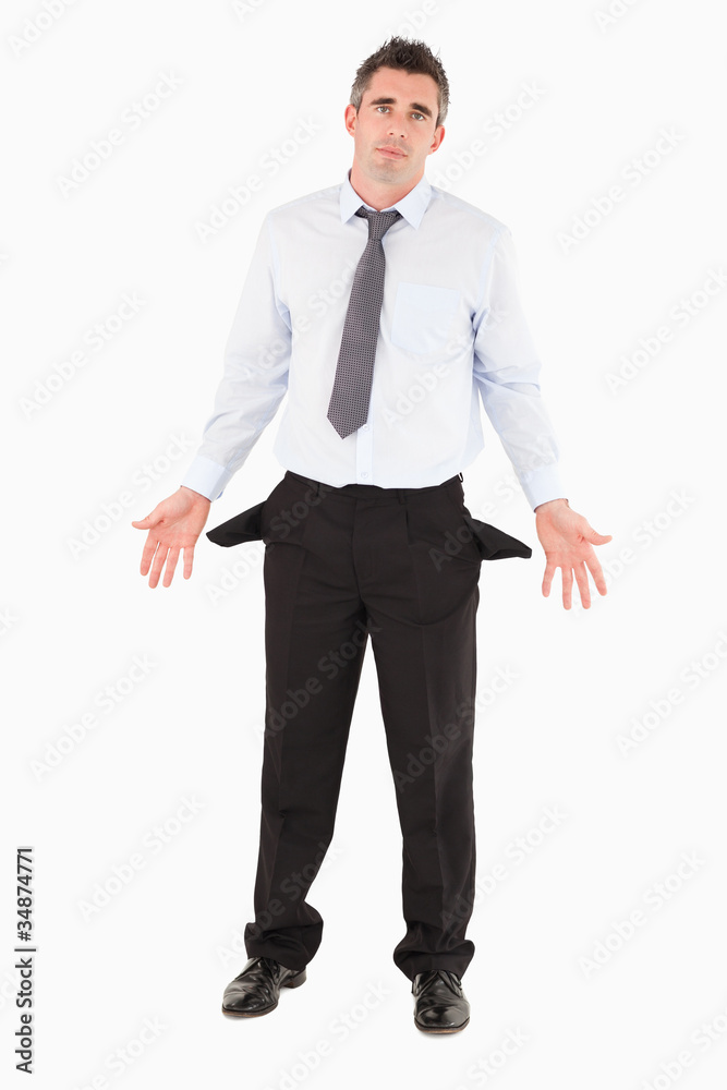 Portrait of a broken businessman Portrait of a broken businessman