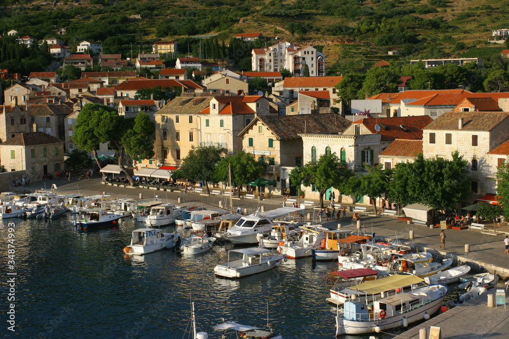 Mediterranean village Komiza, on island Vis, Croatia