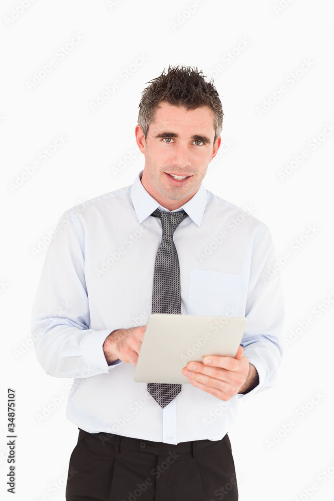 Portrait of a businessman with a tablet computer Portrait of a businessman with a tablet computer