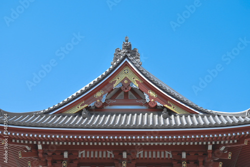 top roof of japanese temple