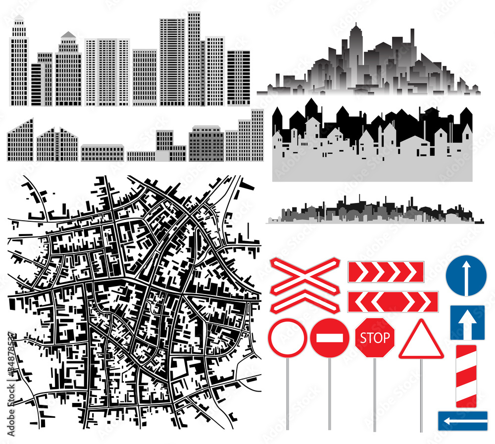 Obraz premium Urban design elements collection