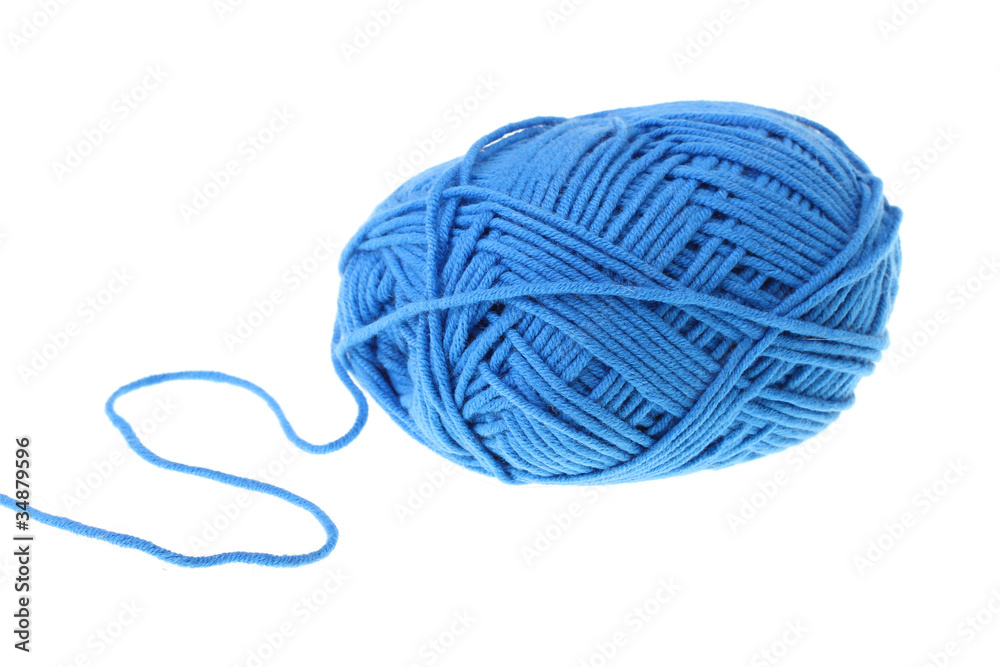 blauer wollknäuel StockFoto Adobe Stock