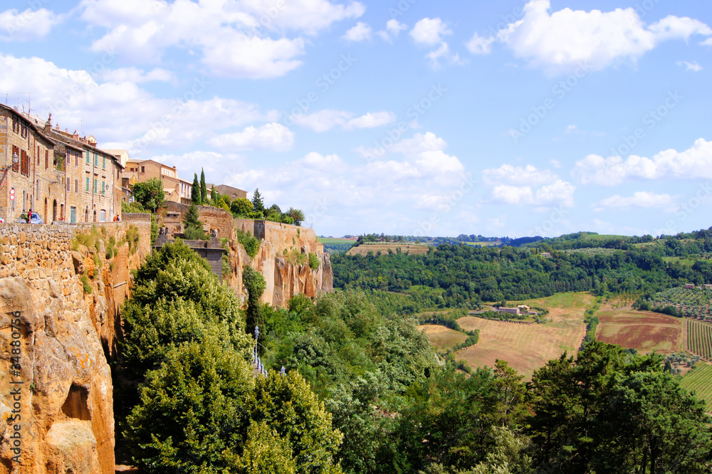 Views over Umbrian countryside from Orvieto, Italy