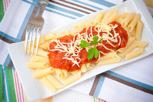 pasta and tomato photo