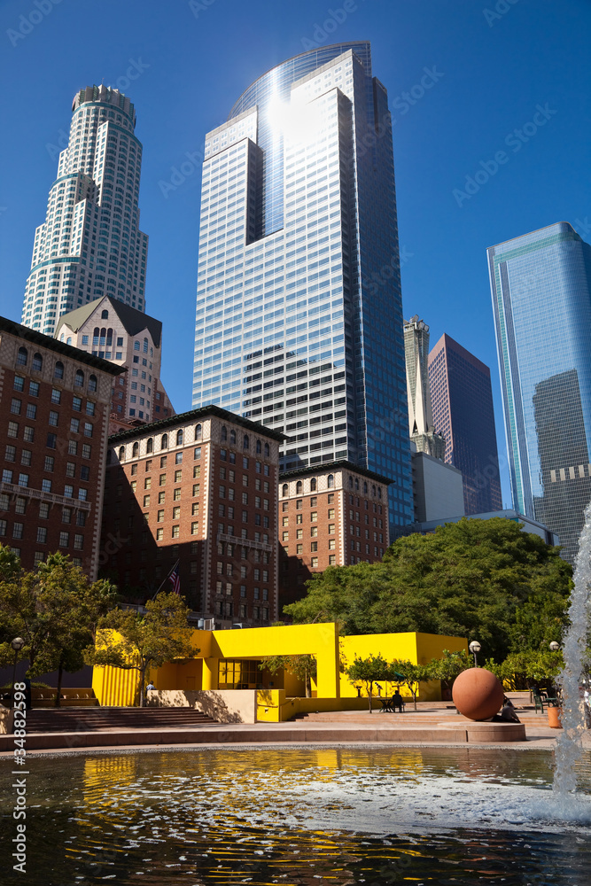 Fototapeta premium Pershing Square in Los Angeles Downtown