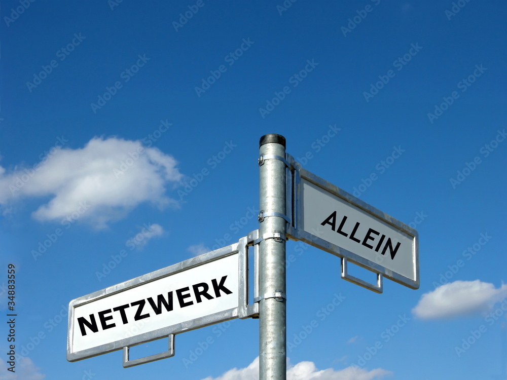Fototapeta premium Netzwerk - Allein