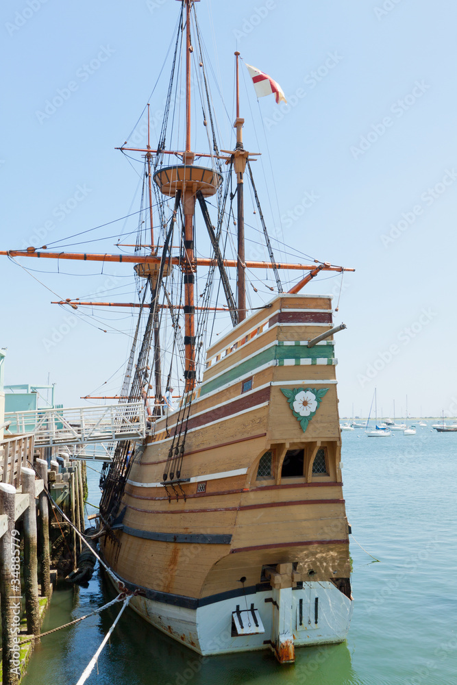 View of mast and rigging on the tall sail ship. View of mast and rigging on the tall sail ship.