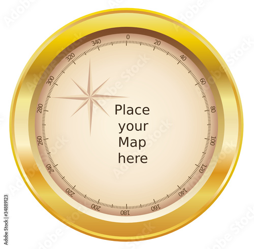 Kompass gold in SVG