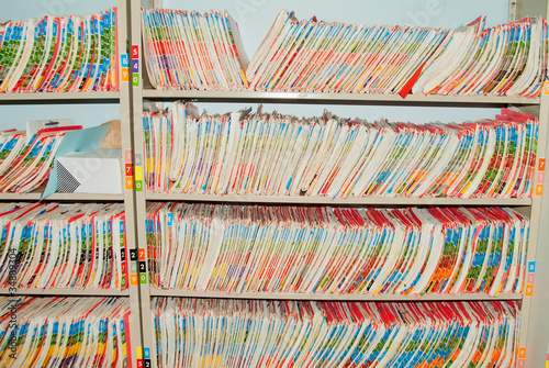 Medical Records folders.