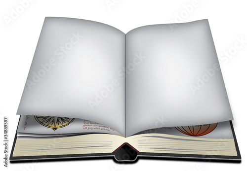Buch als Vektor offene Seiten
