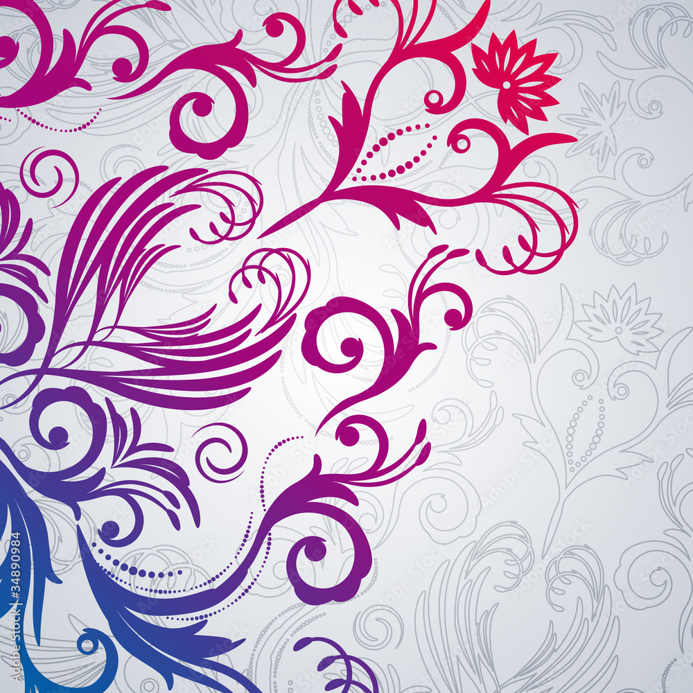 Abstract floral background with east flowers.