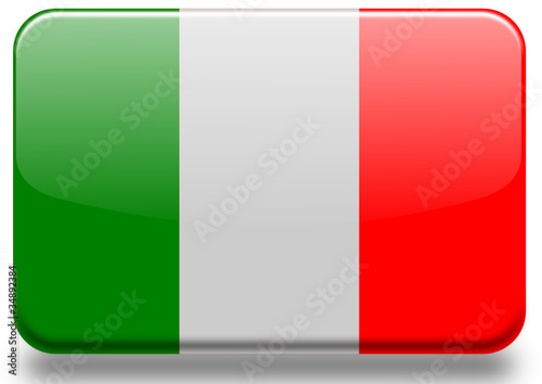 Bandiera Italiana con effetto lucido