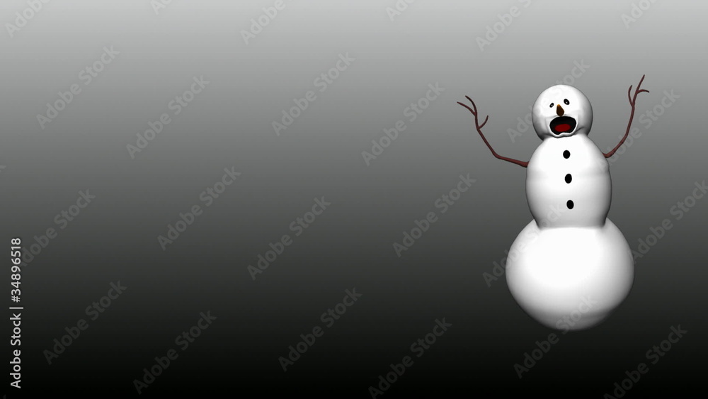 Isolated Snowman emotions. Looping Animation. Alpha Matte Isolated Snowman emotions. Looping Animation. Alpha Matte