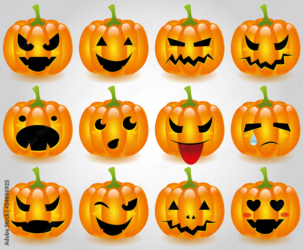 Halloween pumpkins smileys