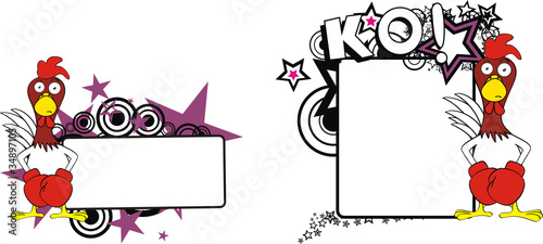 chicken boxing cartoon copyspace2