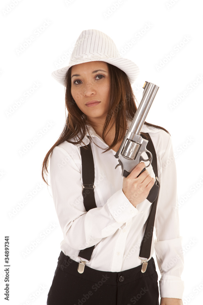 gangster hold gun up gangster hold gun up