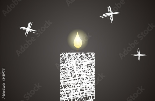 Candela di Natale Bianca