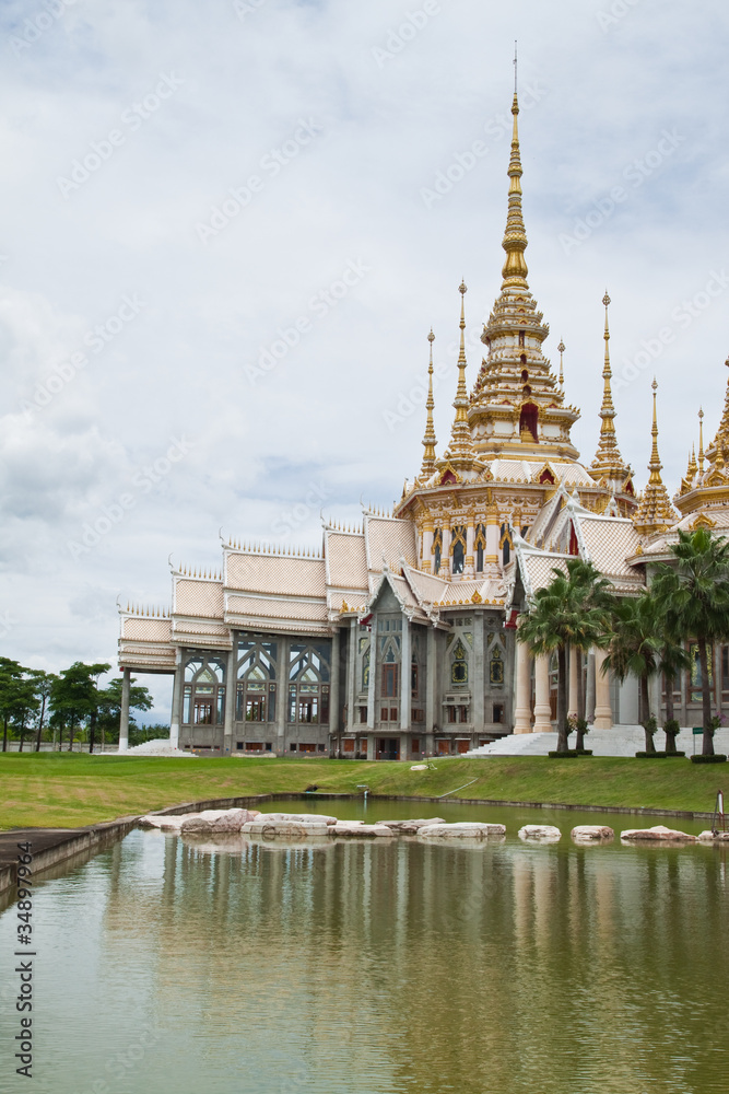 Naklejka premium Beautiful building with religion,Wat luang phor toe,Nakhonratcha