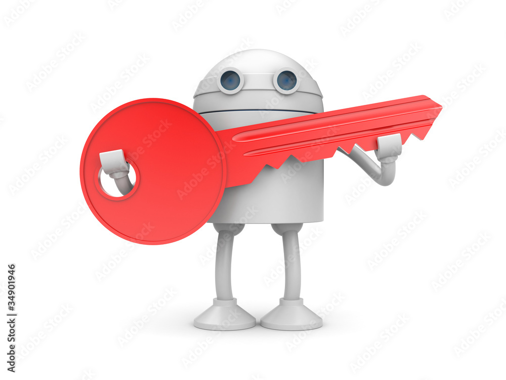 Fototapeta premium Robot with key