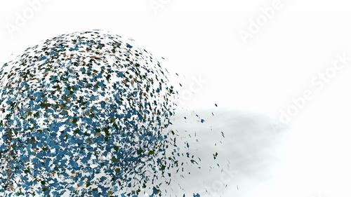 3d Earth Animation. Alpha Matte